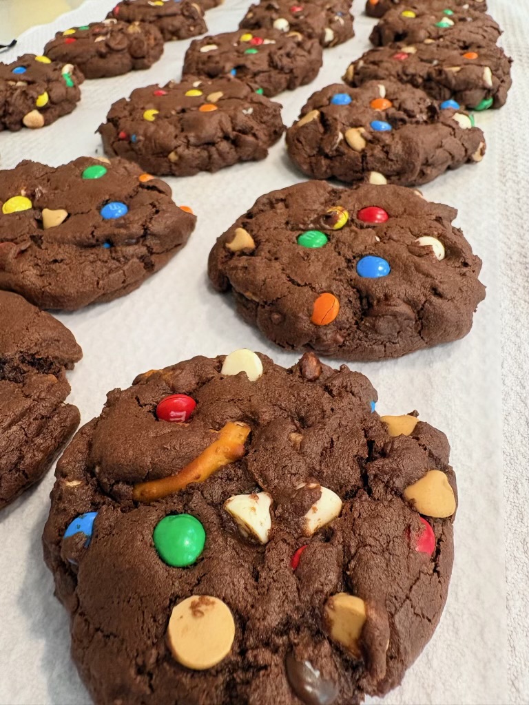 Double chocolate chip cookies