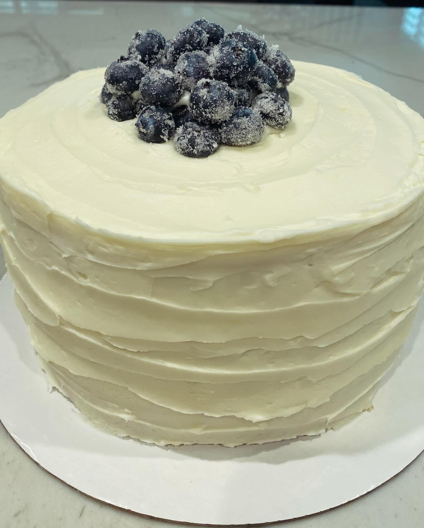 Lemon blueberry layer cake